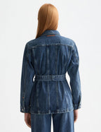 Omarbetad jeansjacka med skärp — Framework