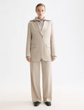 Straight Gabardine Blazer - Plaza Taupe