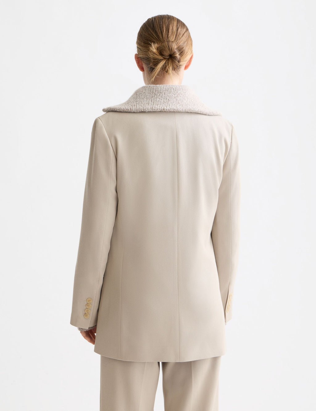 Straight Gabardine Blazer - Plaza Taupe