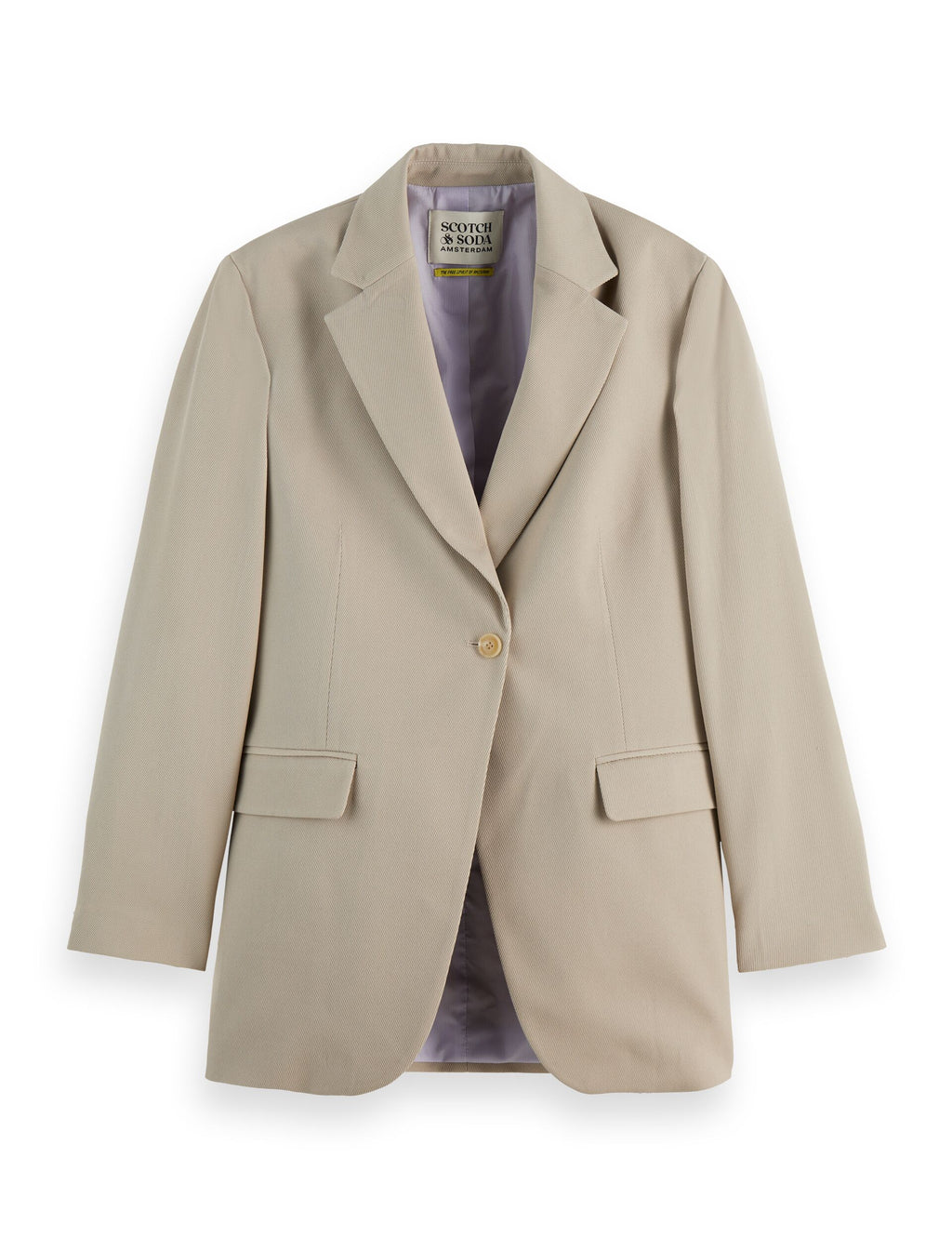 Straight Gabardine Blazer - Plaza Taupe