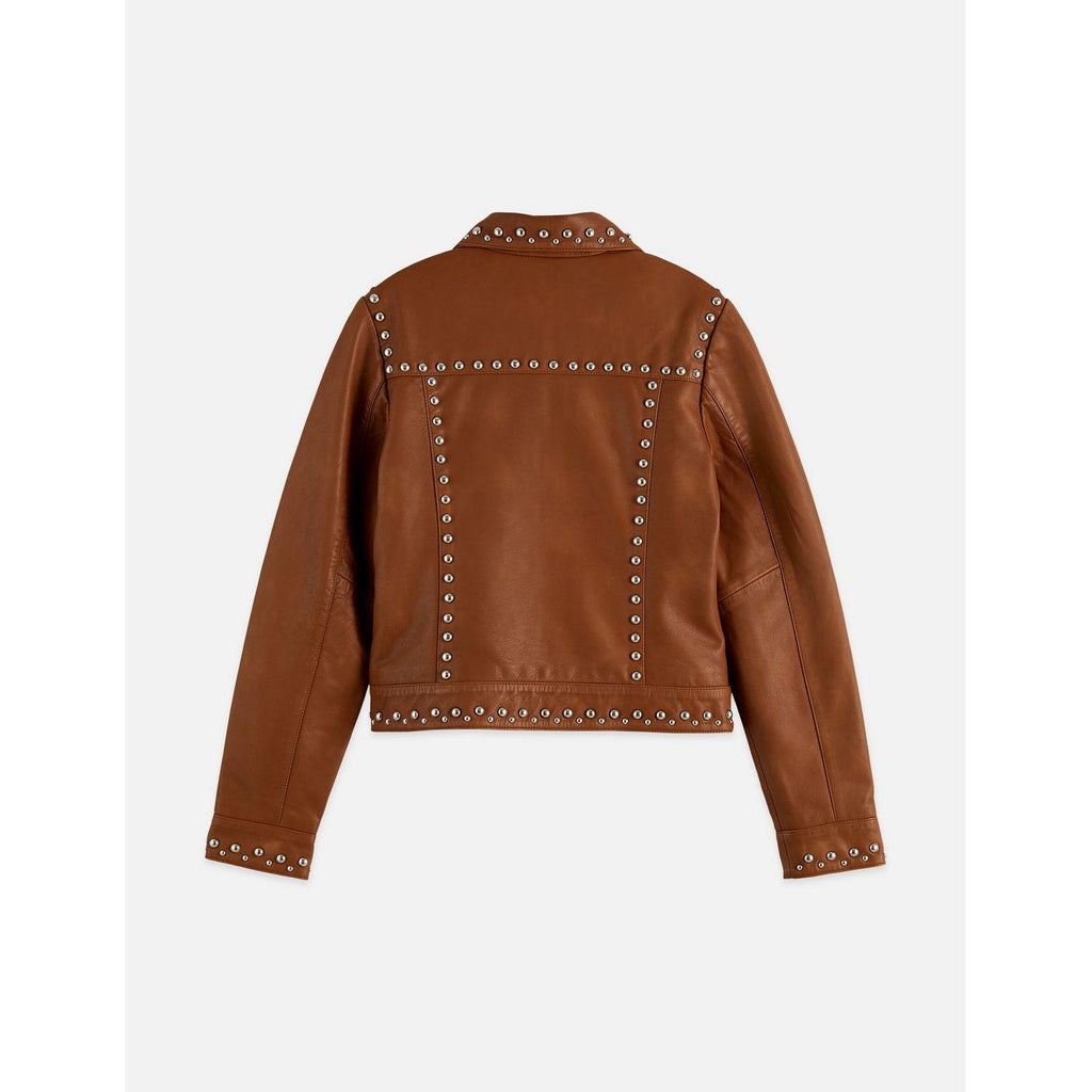 Veste Studded Leather - Cognac