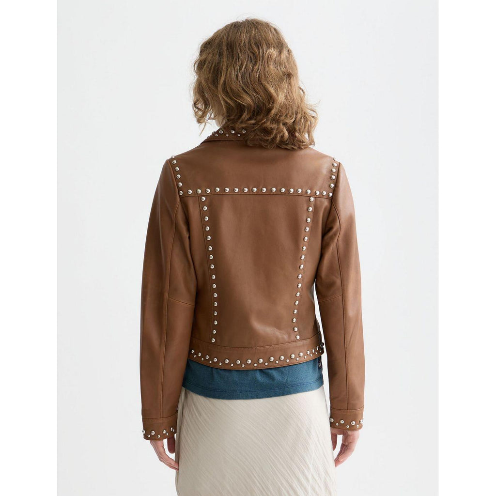 Veste Studded Leather - Cognac