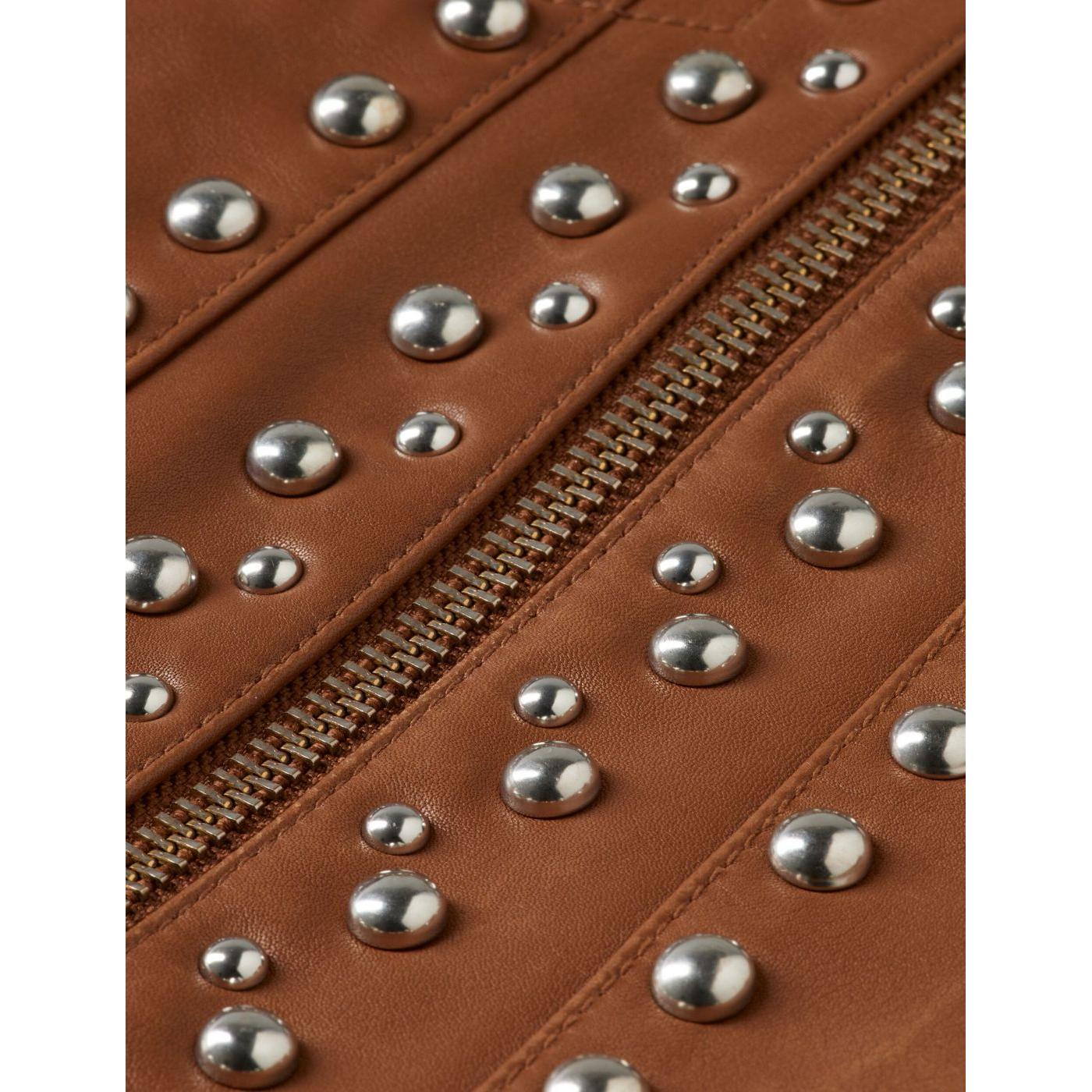 Veste Studded Leather - Cognac