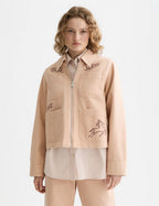 Embroidered Jacket - Rose Dust