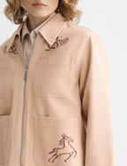 Embroidered Jacket - Rose Dust
