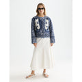 Robe Reversible Printed Quilted Jacket - Horse Bandana Blues