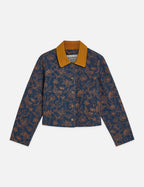 Embroidered Cotton Jacket - Lucky Bandana Dress Blues