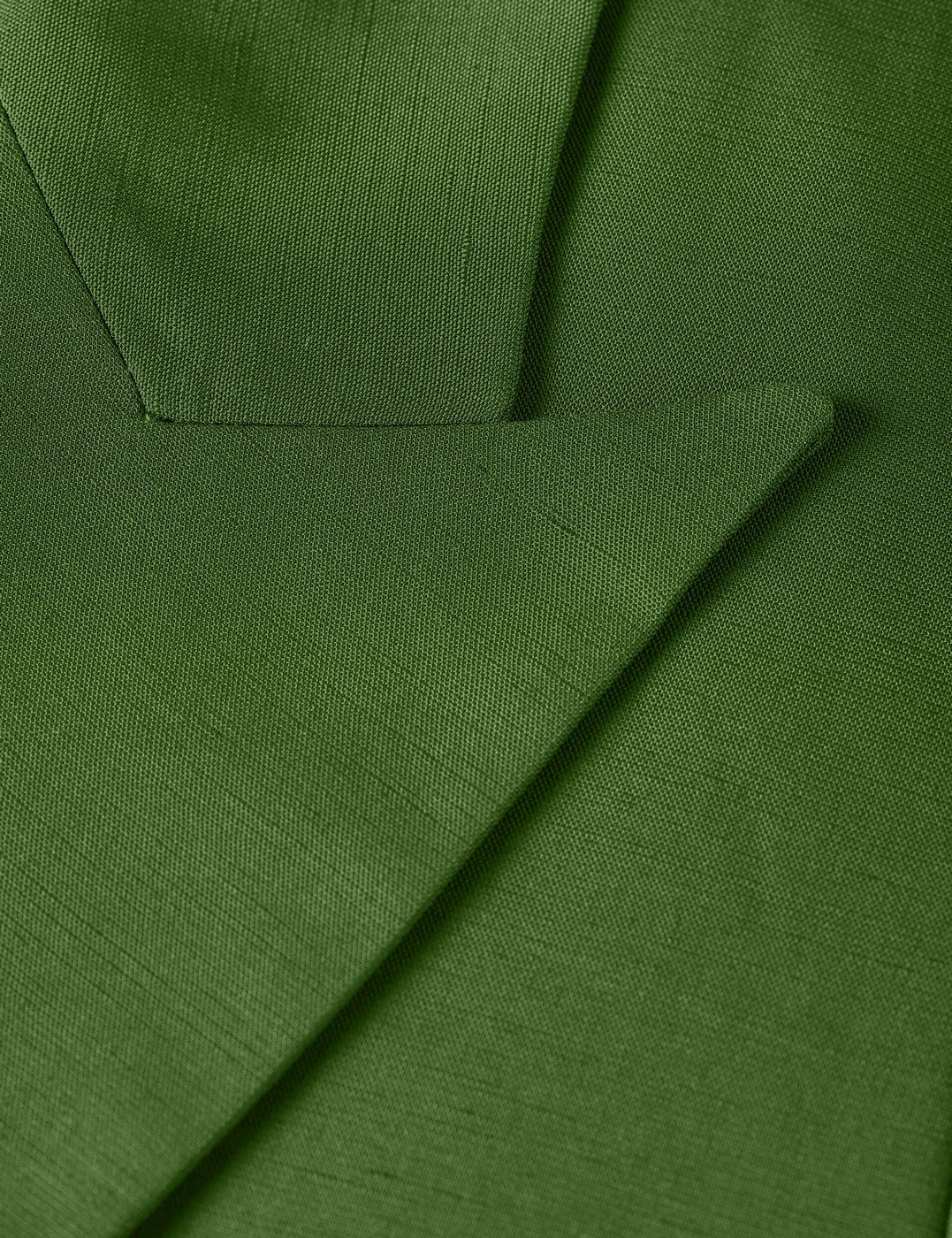 Blazer Linen Blend With Charm Belt - Garden Green