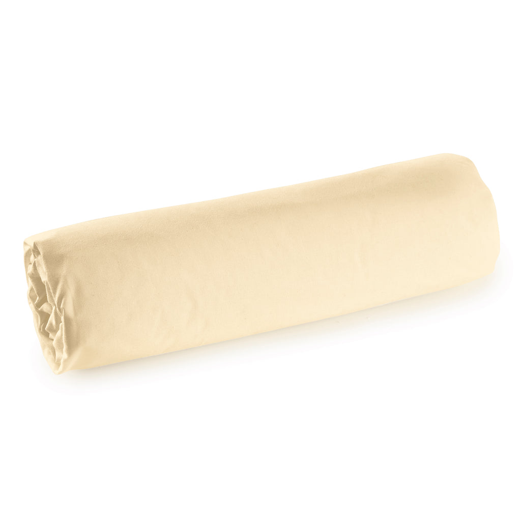 Sábana bajera ajustable - 100% algodón percal - Marfil
