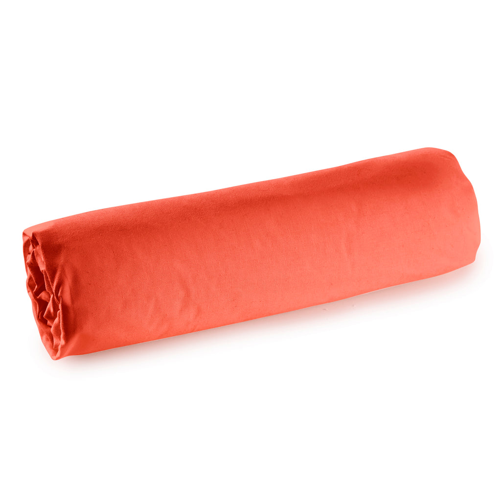Fitted Sheet - 100% Percale Cotton - Terracotta