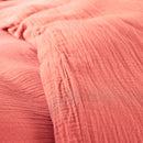Comforter Set (Cover + Pillowcases) - 100% Cotton Gauze - Blush