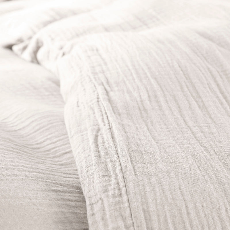 Comforter Set (Cover + Pillowcases) - 100% Cotton Gauze - Snow
