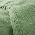 Duvet Set (Cover + Pillowcases) - 100% Cotton Gauze - Olive