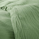 Parure De Couette (Housse + Taies D'Oreiller) - 100% Gaze De Coton - Olive