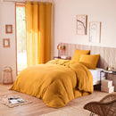 Comforter Set (Cover + Pillowcases) - 100% Cotton Gauze - Curry