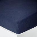 Drap Housse - Gaze De Coton - Bleu Nuit