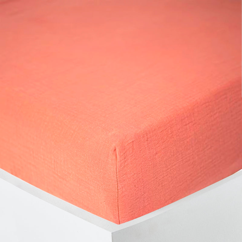 Drap Housse - Gaze De Coton - Blush
