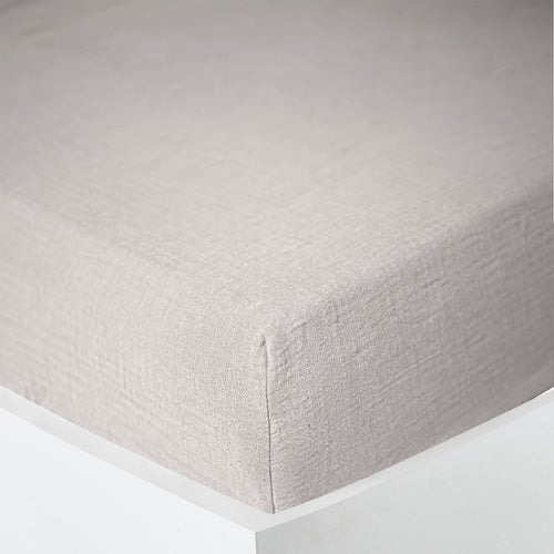 Cotton Gauze Fitted Sheet - Pearl