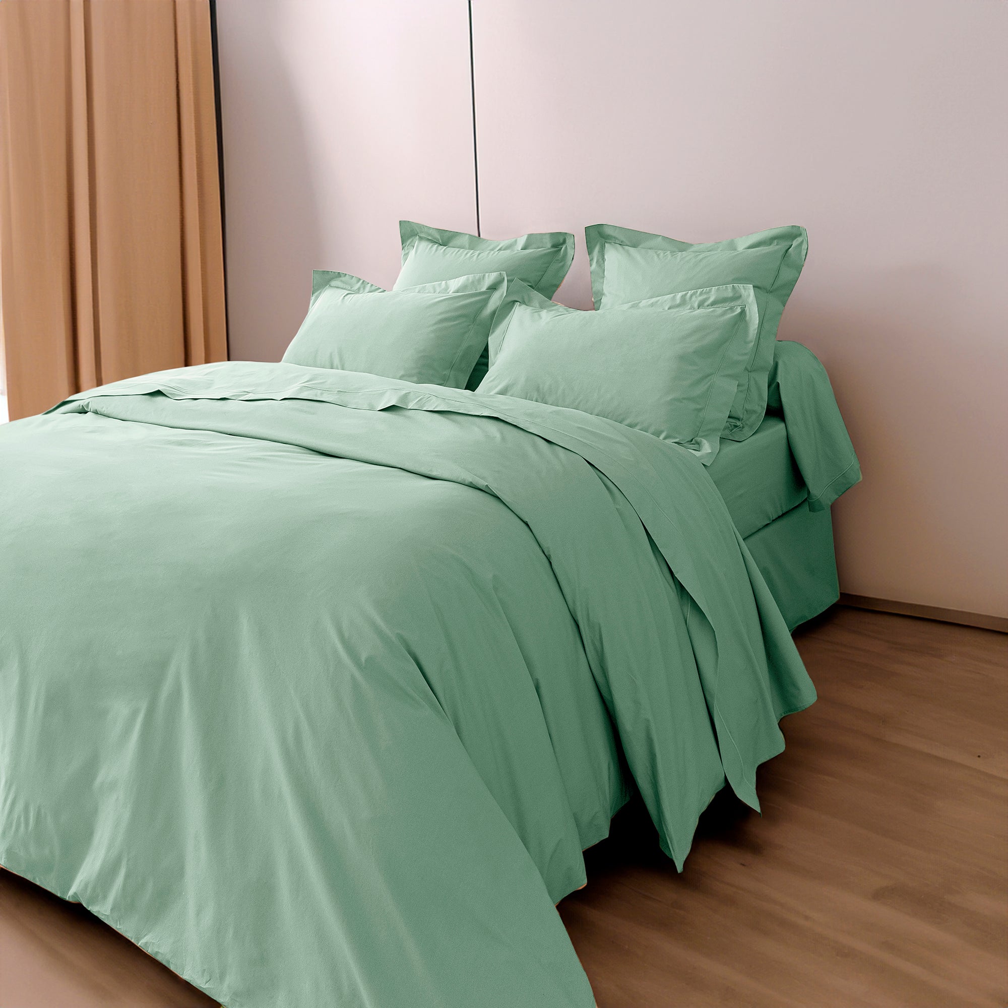 Funda Nórdica - 100% Algodón Percal - Celadon