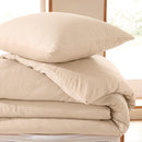 Parure De Couette (Housse + Taies D'Oreiller) - Nid D'Abeille - Naturel