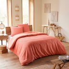 Parure De Couette (Housse + Taies D'Oreiller) - Nid D'Abeille - Blush