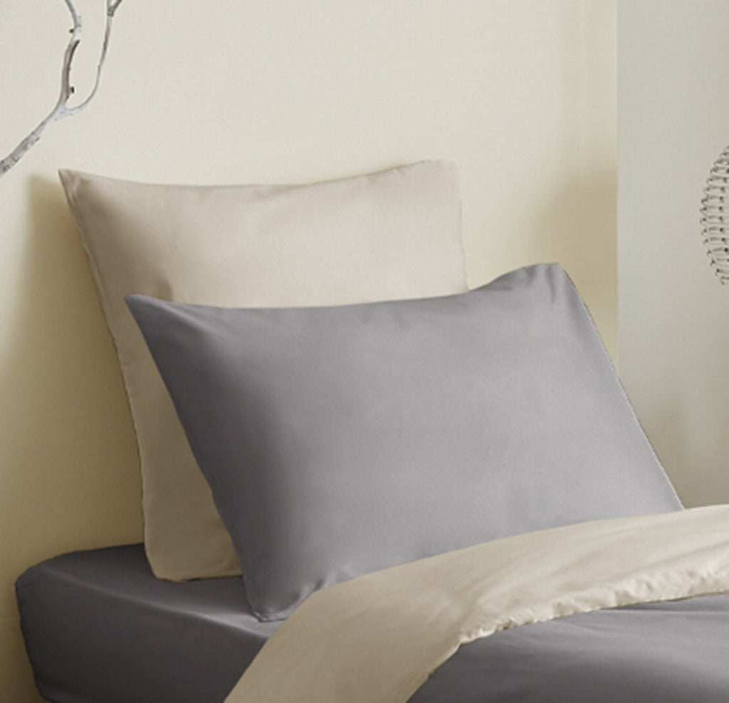 Pack Housse De Couette 4 Pièces - 100% Coton - Taupe/Lin