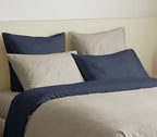 Pack Housse De Couette 6 Pièces - 100% Coton - Lin/Marine
