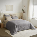 Pack Housse De Couette 6 Pièces - 100% Coton - Taupe/Lin