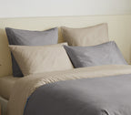 Pack Housse De Couette 6 Pièces - 100% Coton - Taupe/Lin