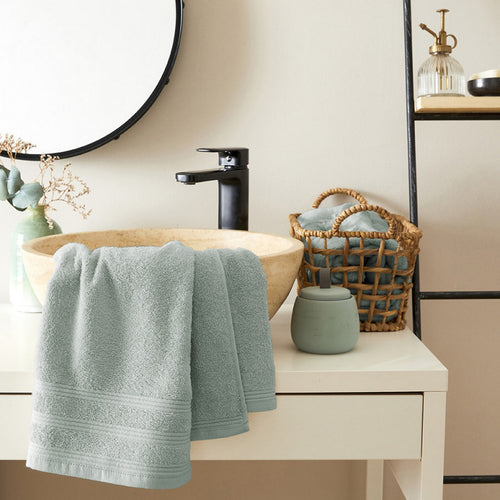 Serviette De Toilette "Spa" - 100% Coton - Celadon