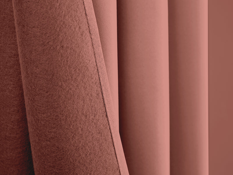 Rideaux Thermiques - 100% Polyester - Rose Boisé