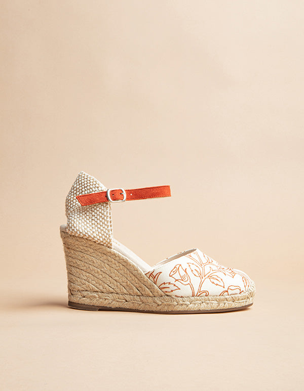 Espadrilles Udaipur Bride - Toile Motif Indien - Femme