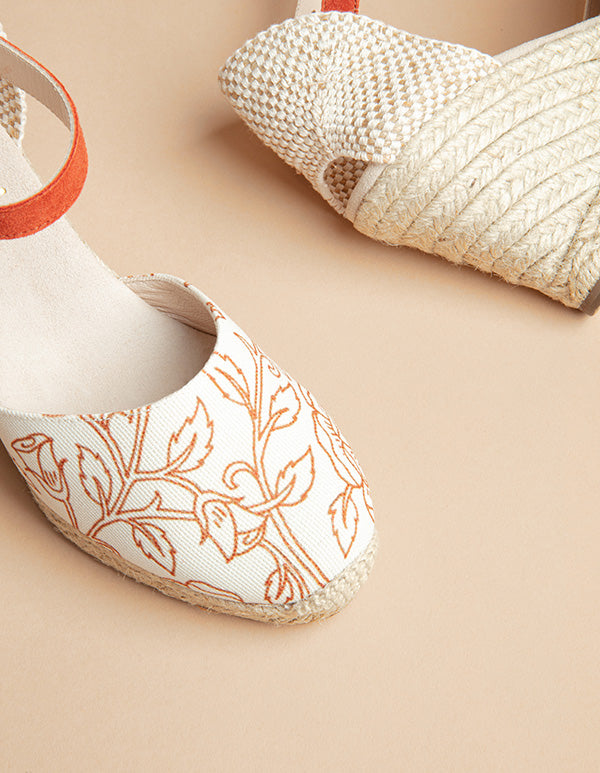 Espadrilles Udaipur Bride - Toile Motif Indien - Femme