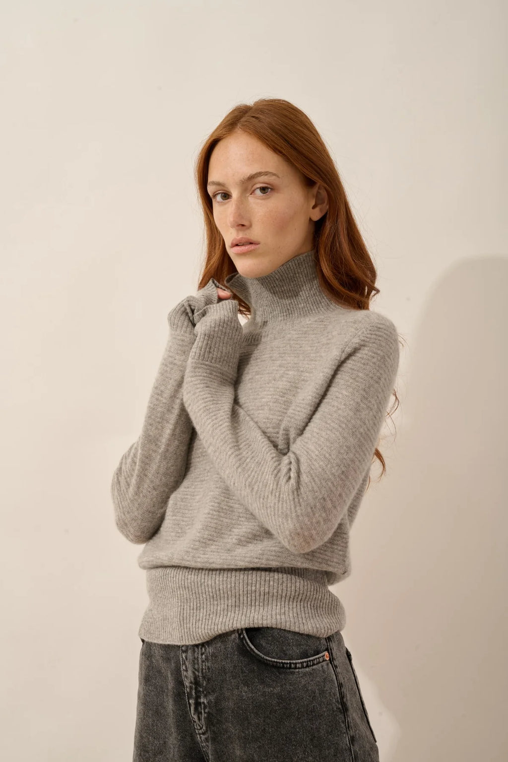 Pull Col Roulé - Udny - Nuage Chiné