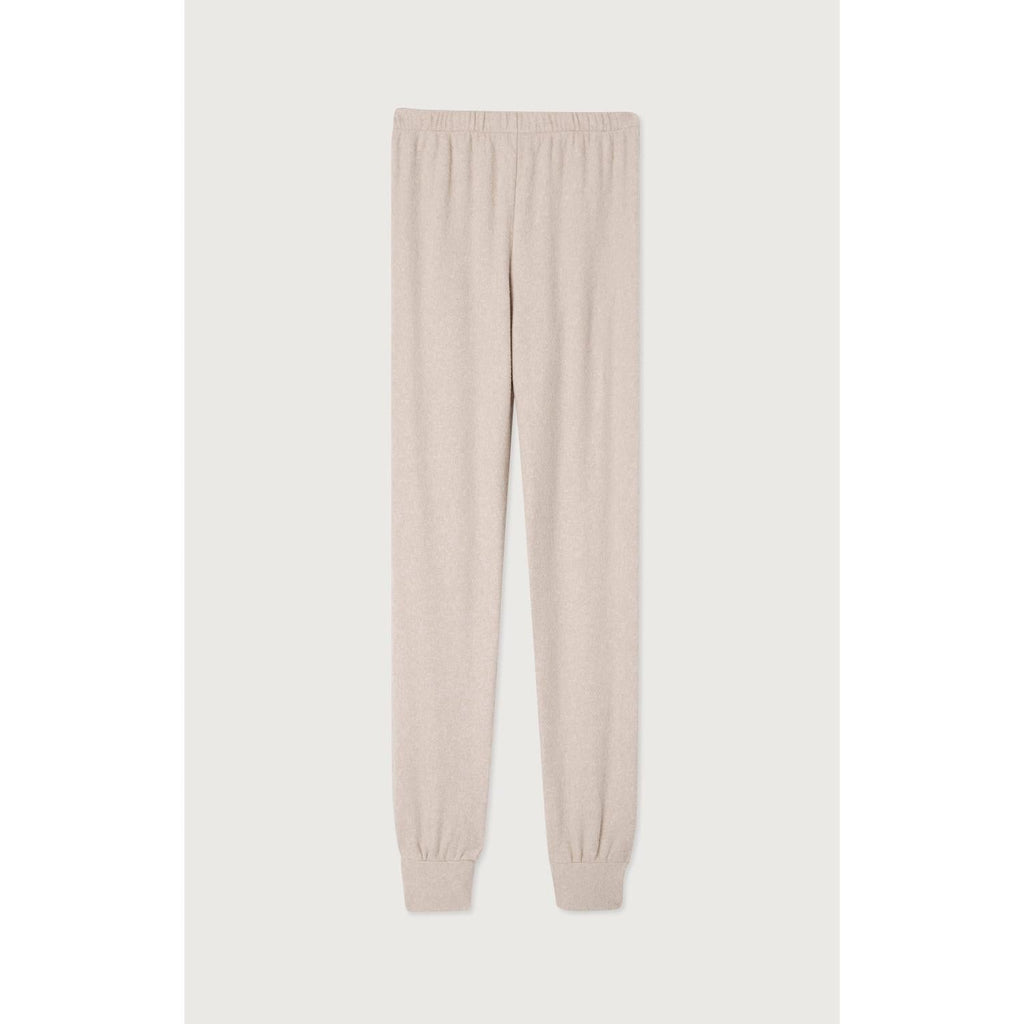 Straight-Leg Joggers - Heathered Beige - Women