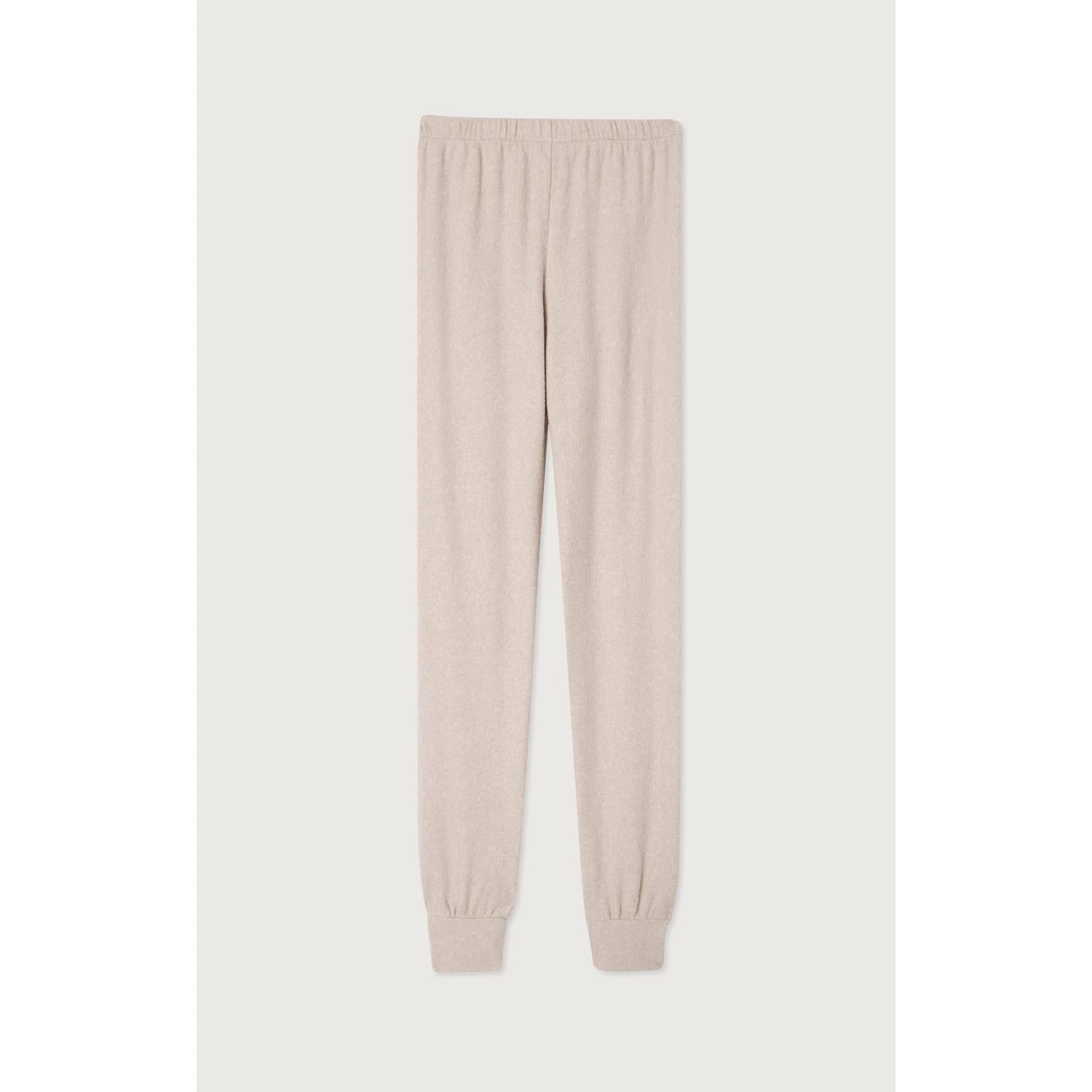 Straight-Leg Joggers - Heathered Beige - Women