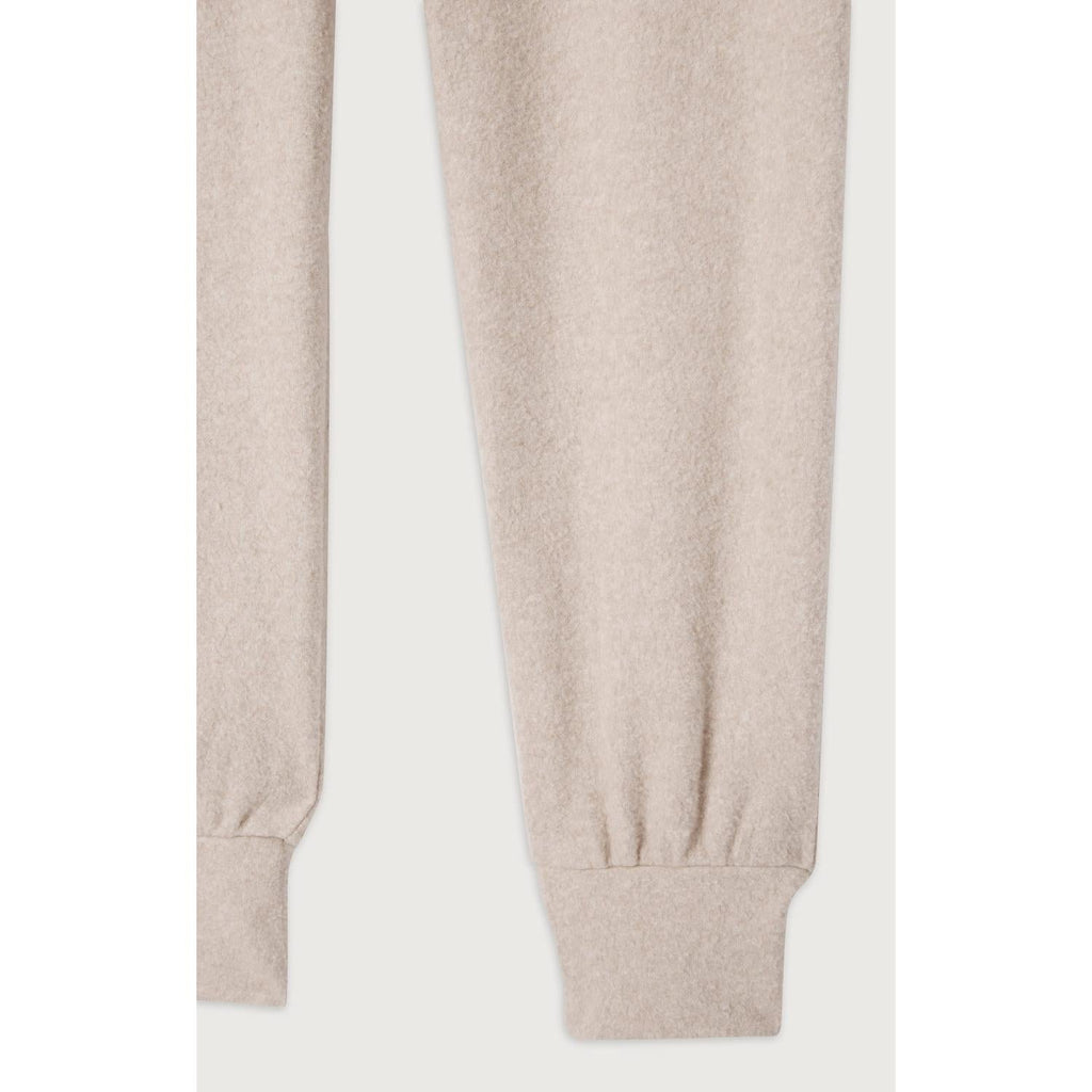 Straight-Leg Joggers - Heathered Beige - Women