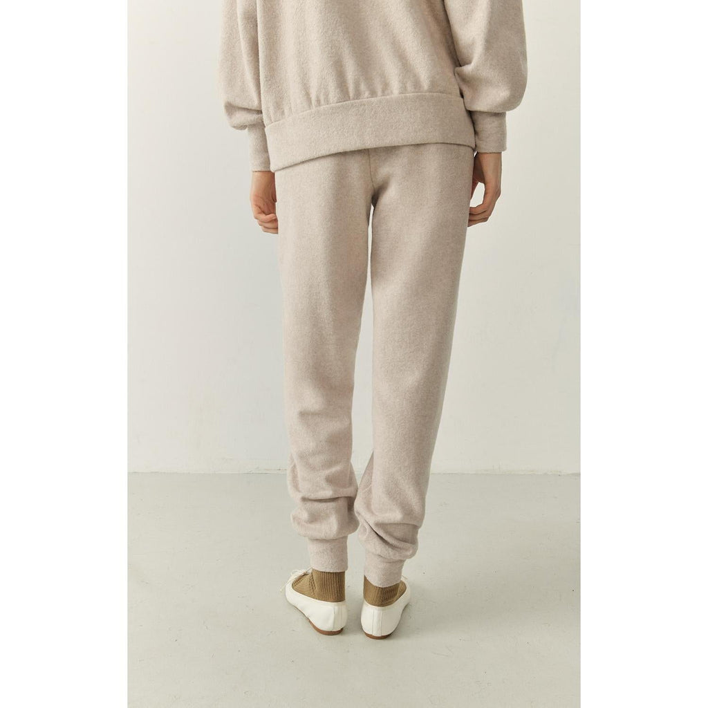 Straight-Leg Joggers - Heathered Beige - Women