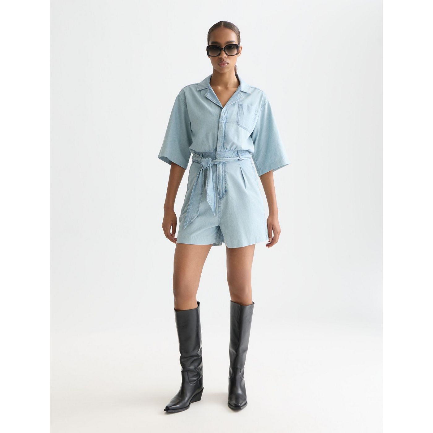 Lightweight Denim Jumpsuit - Shine A Light