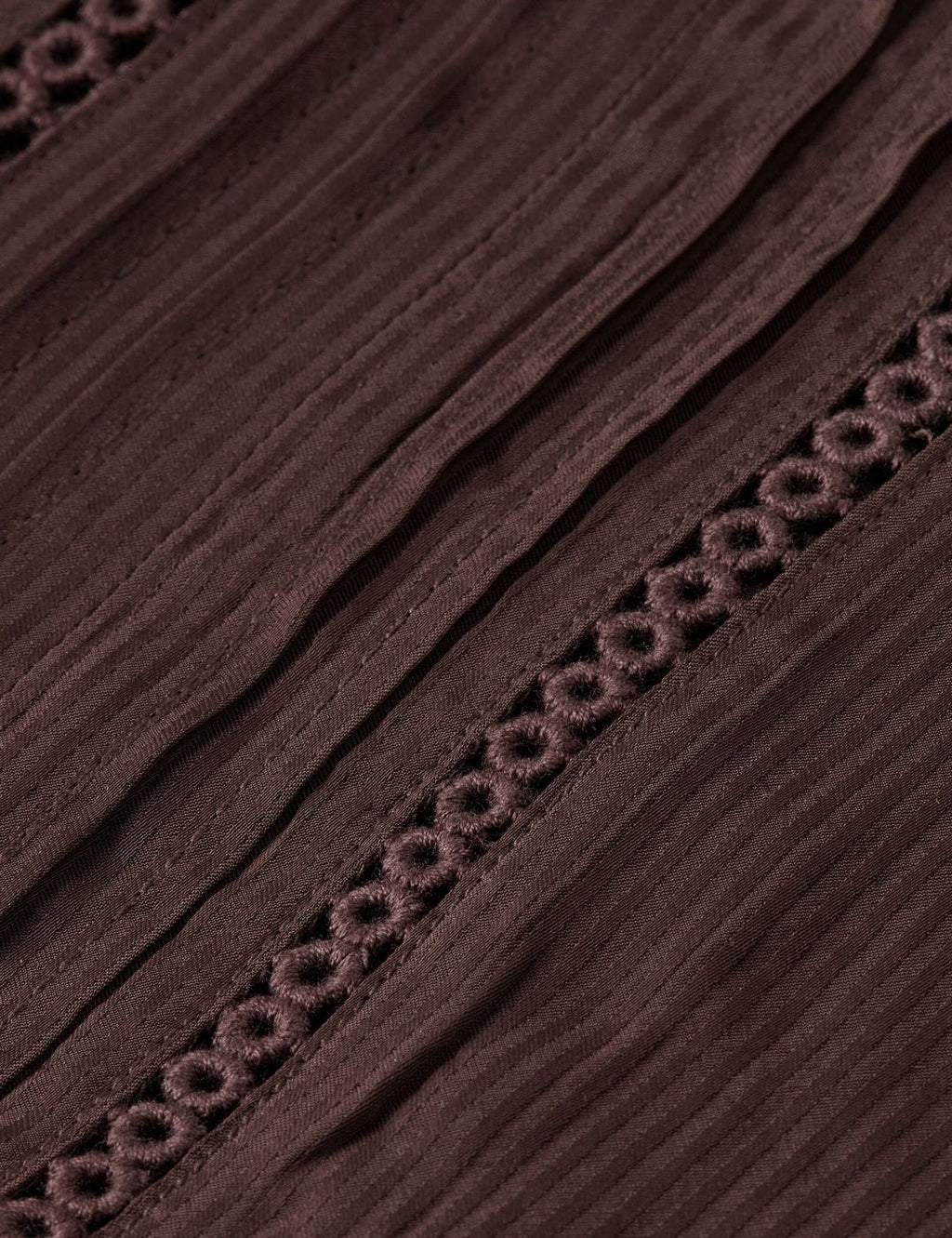 Maxi Dress with Lace Details - Chocolate Plum