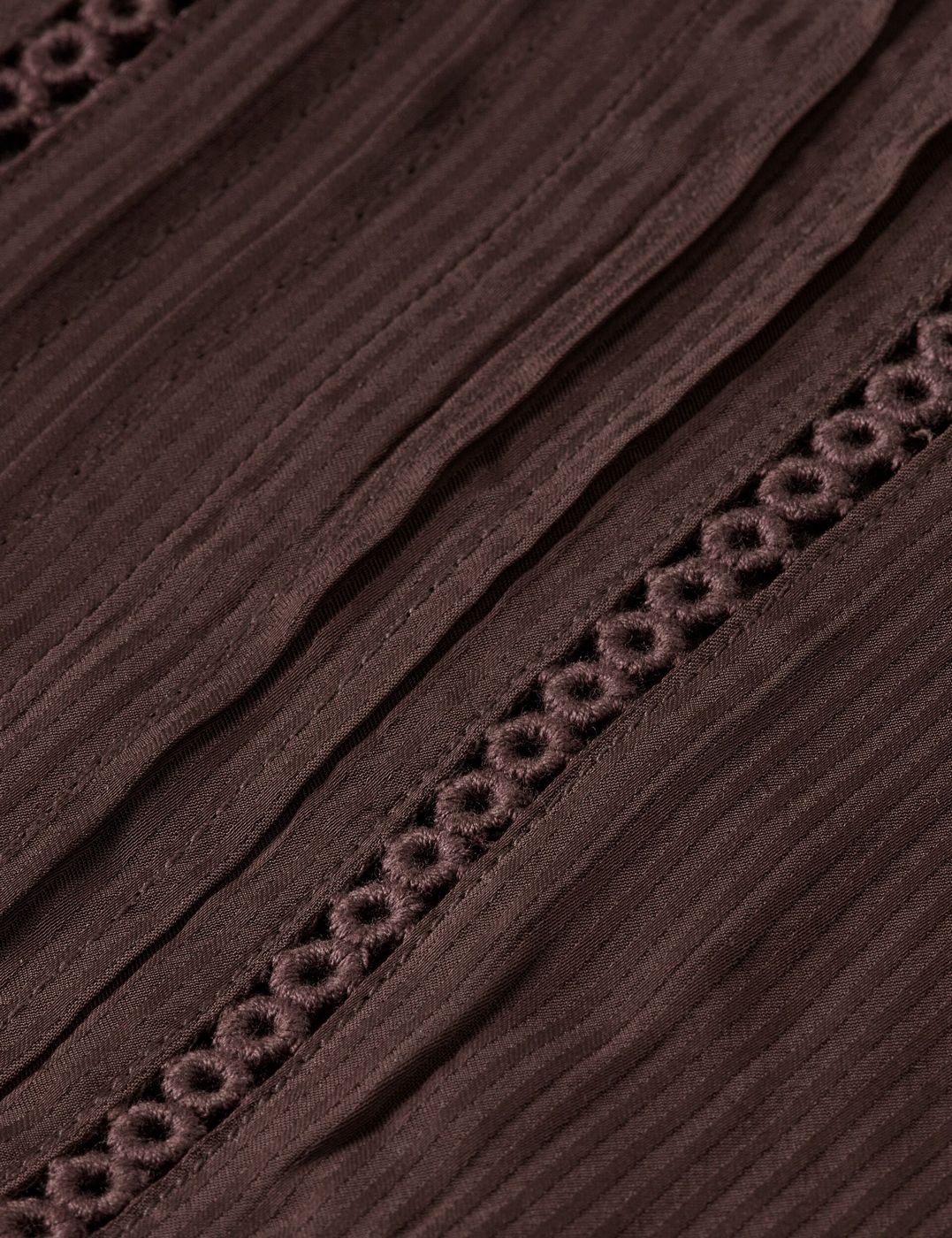 Maxi Dress with Lace Details - Chocolate Plum