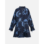 Robe Printed Long Sleeve Mini - Cosmic Sky Spaced Carbon