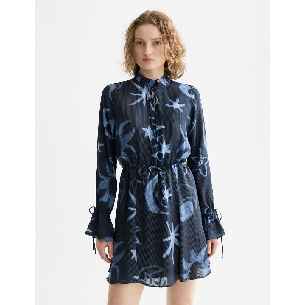 Robe Printed Long Sleeve Mini - Cosmic Sky Spaced Carbon