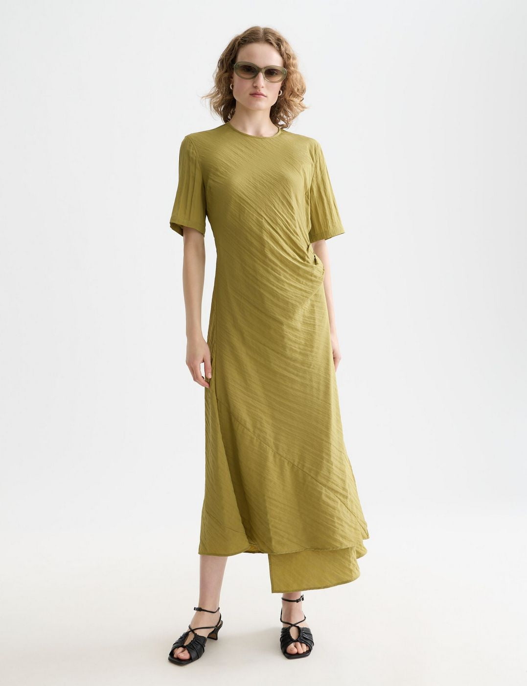 Robe Tie Wrap - Green Moss