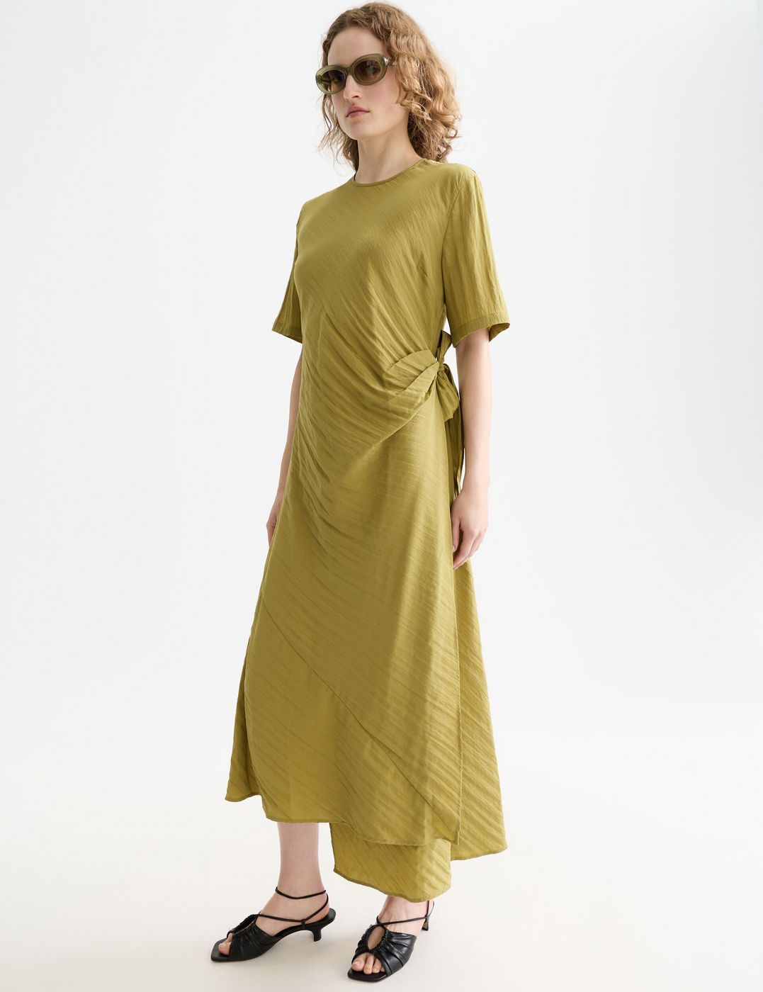 Robe Tie Wrap - Green Moss