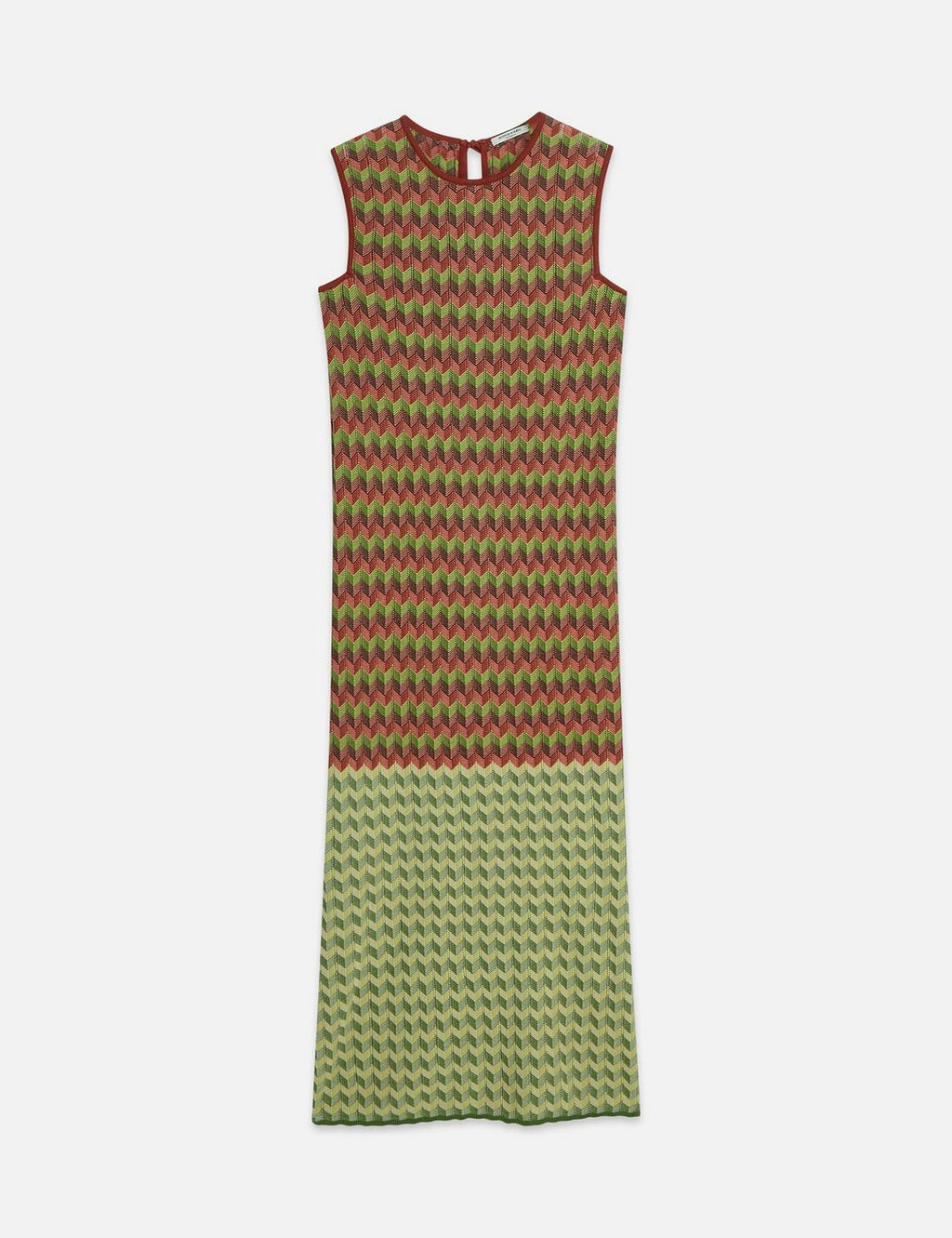 Robe Chevron Knitted Maxi - Burnt Henna