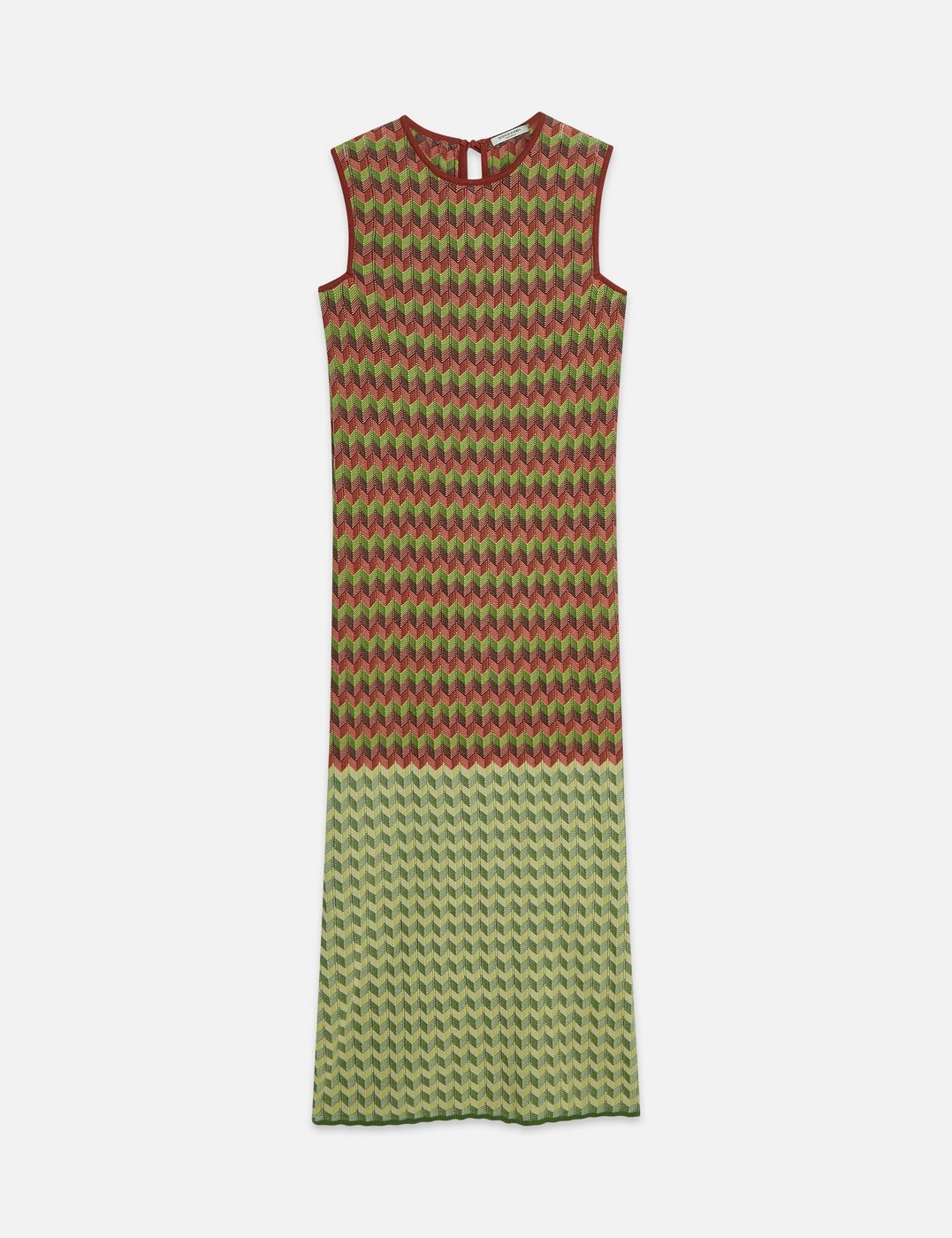 Robe Chevron Knitted Maxi - Burnt Henna