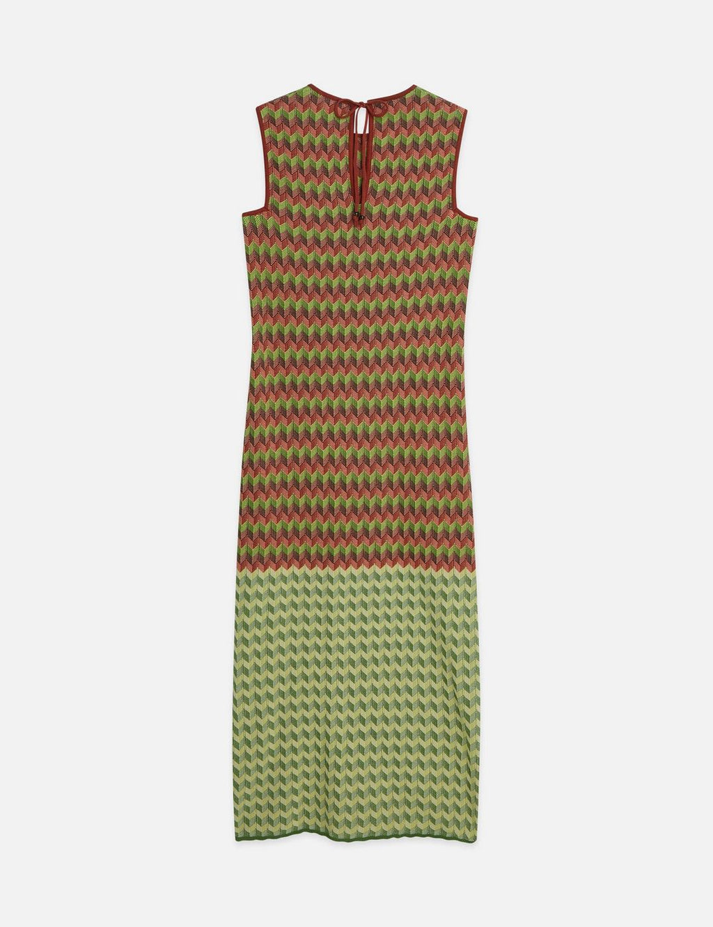 Robe Chevron Knitted Maxi - Burnt Henna