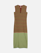 Robe Chevron Knitted Maxi - Burnt Henna