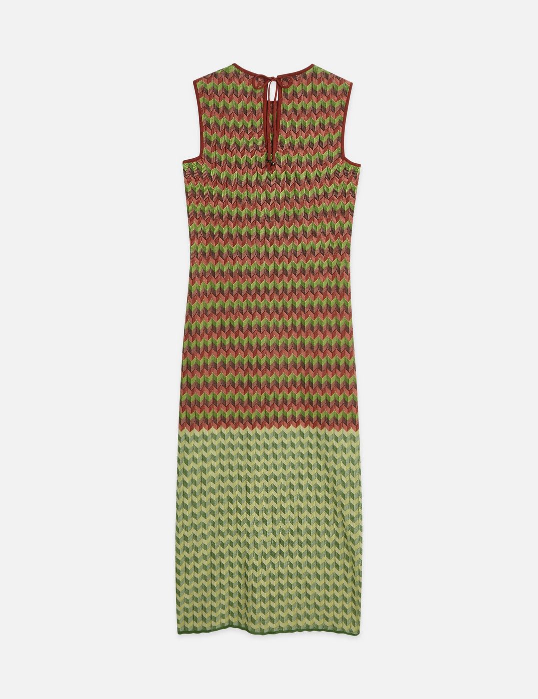 Robe Chevron Knitted Maxi - Burnt Henna